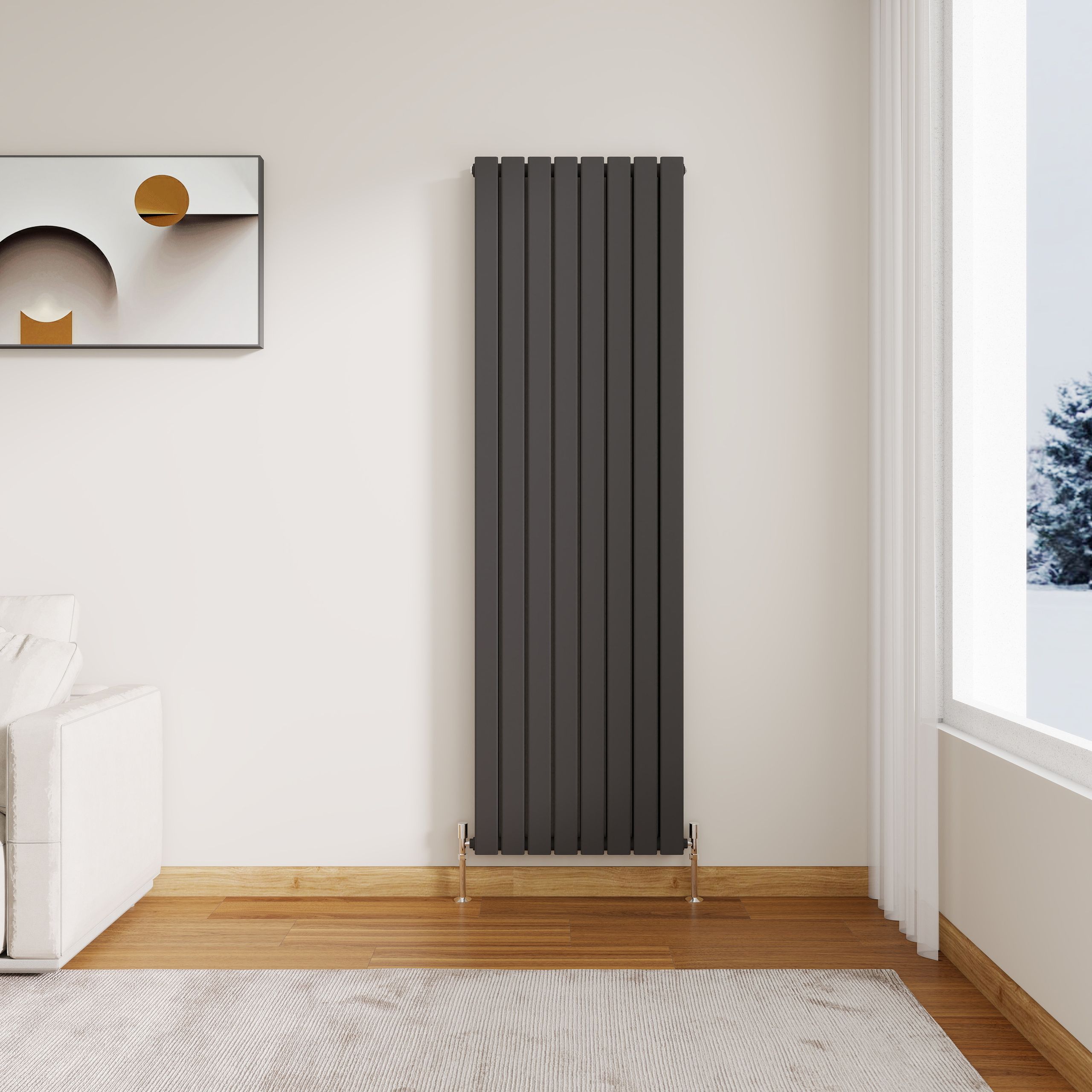 STECHHOMES Designer Flat Panel Radiator – Vertical Central Heating