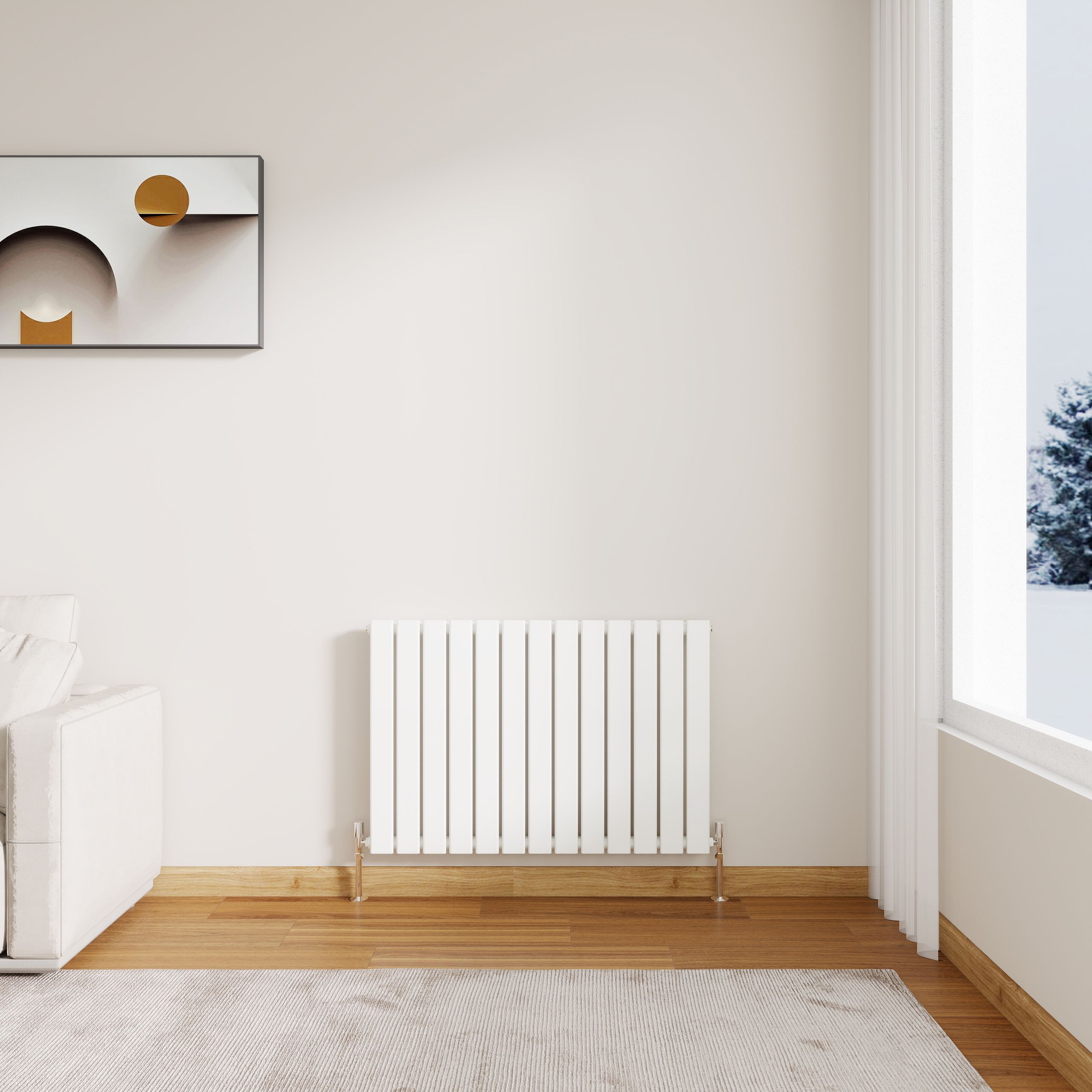 STECHHOMES Designer Flat Panel Radiator – Horizontal Central Heating
