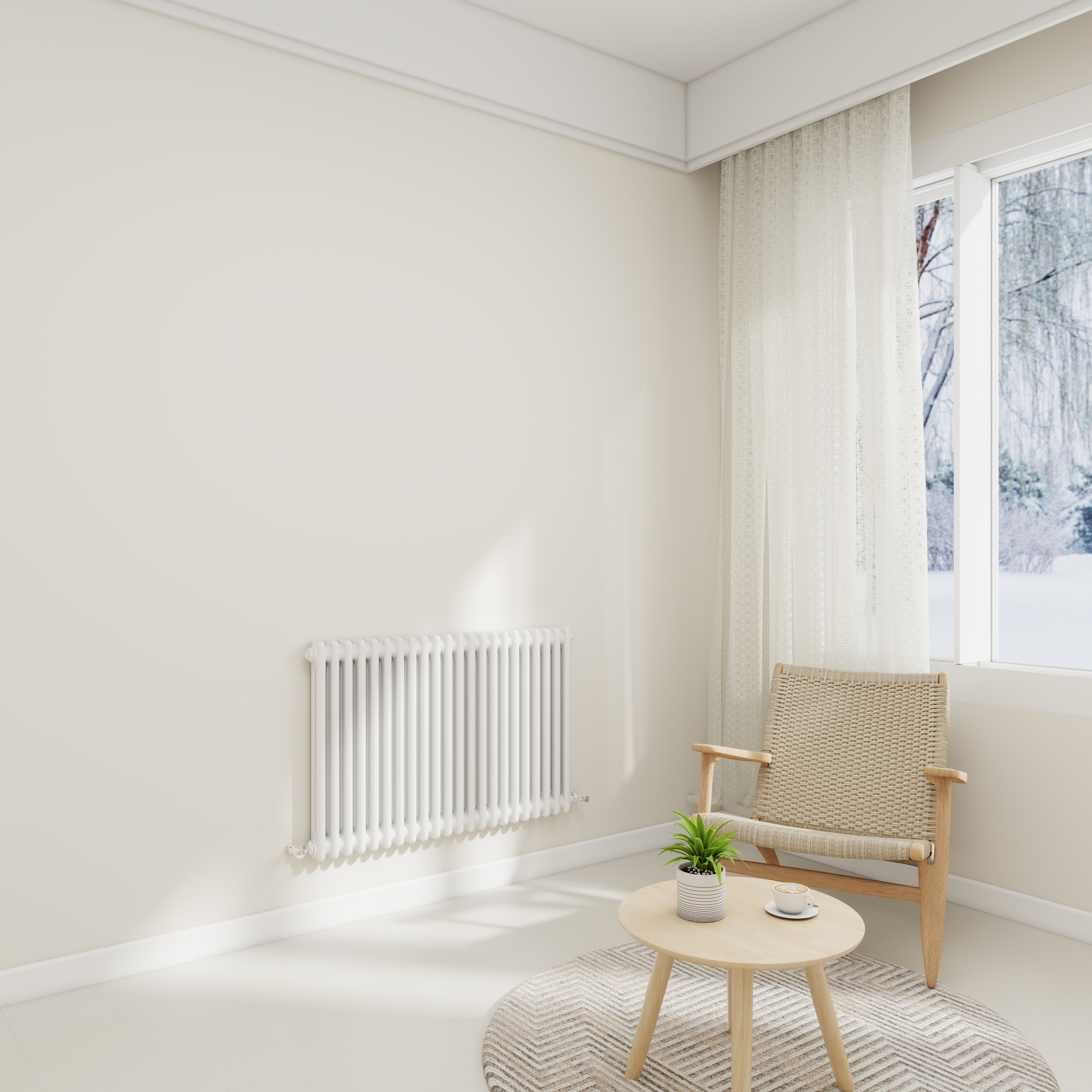 STECHHOMES Traditional Cast Iron Style Column Radiator | Horizontal 2 & 3 Column Central Heating Rad