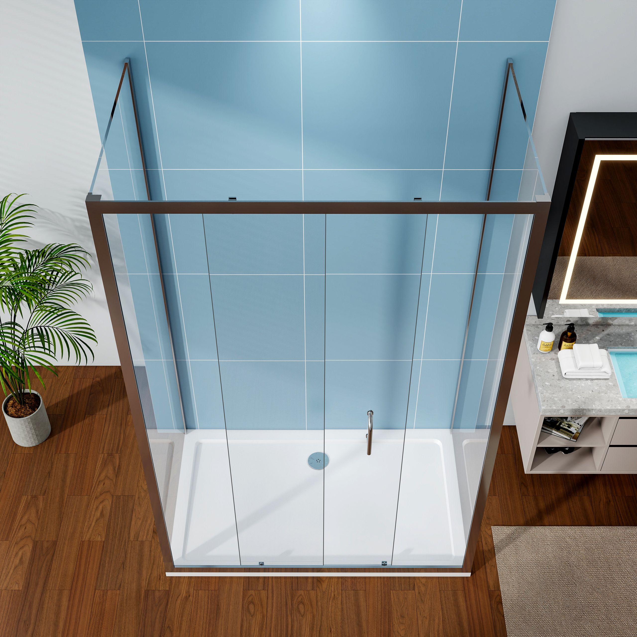 Sliding Door Shower Enclosure front view