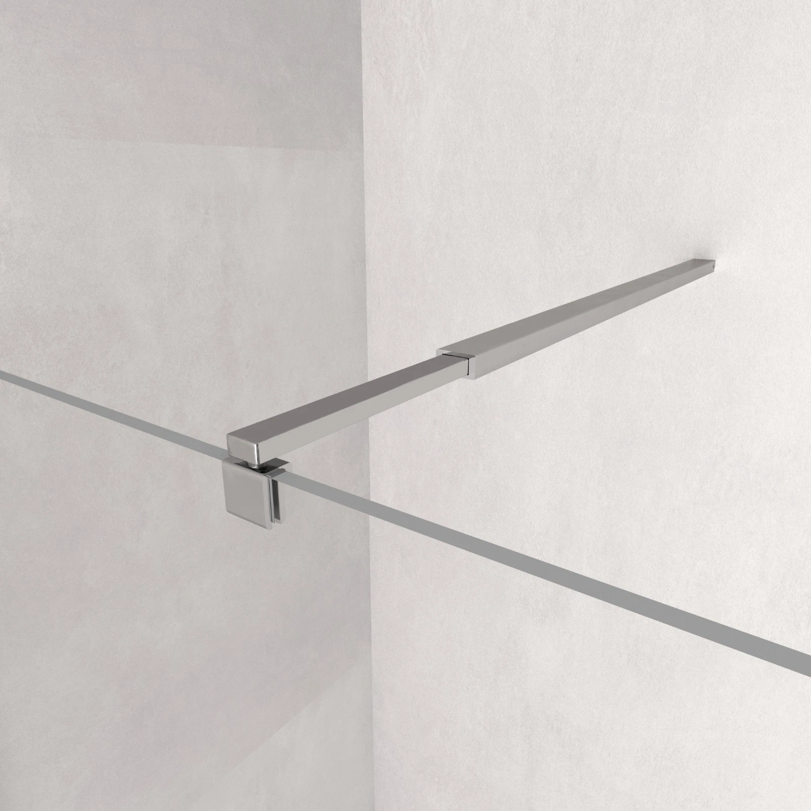 STECHHOMES  Walk in Shower Screen Support Bar Telescopic For 6-8mm Glass Panel
