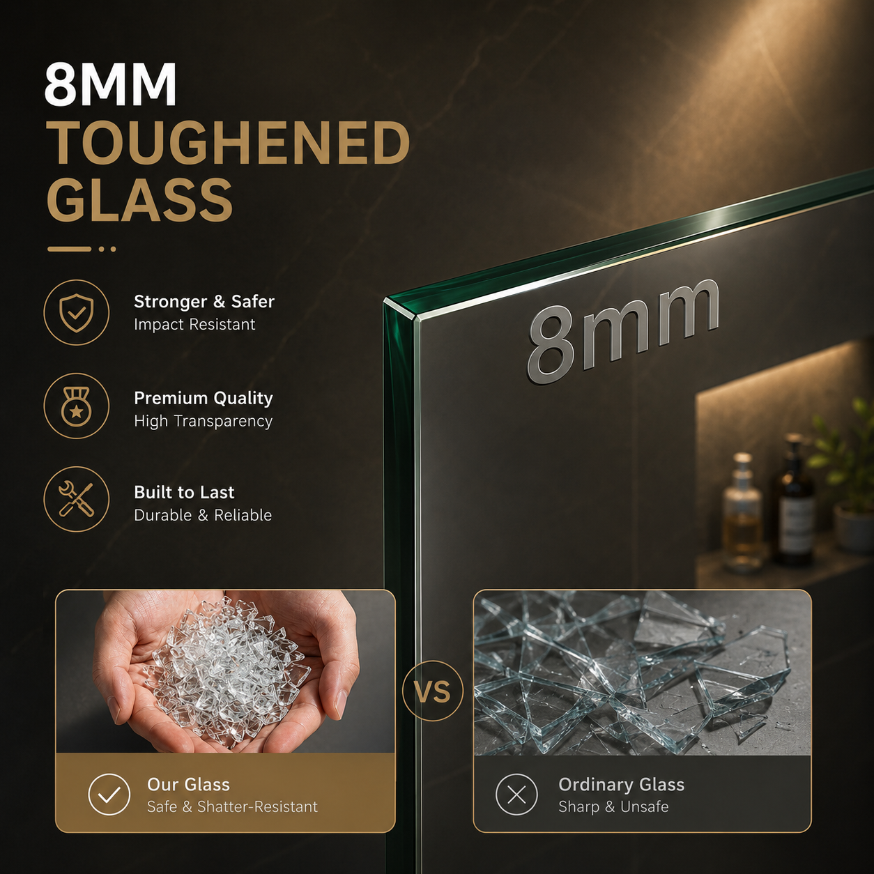 8mm glass - new 