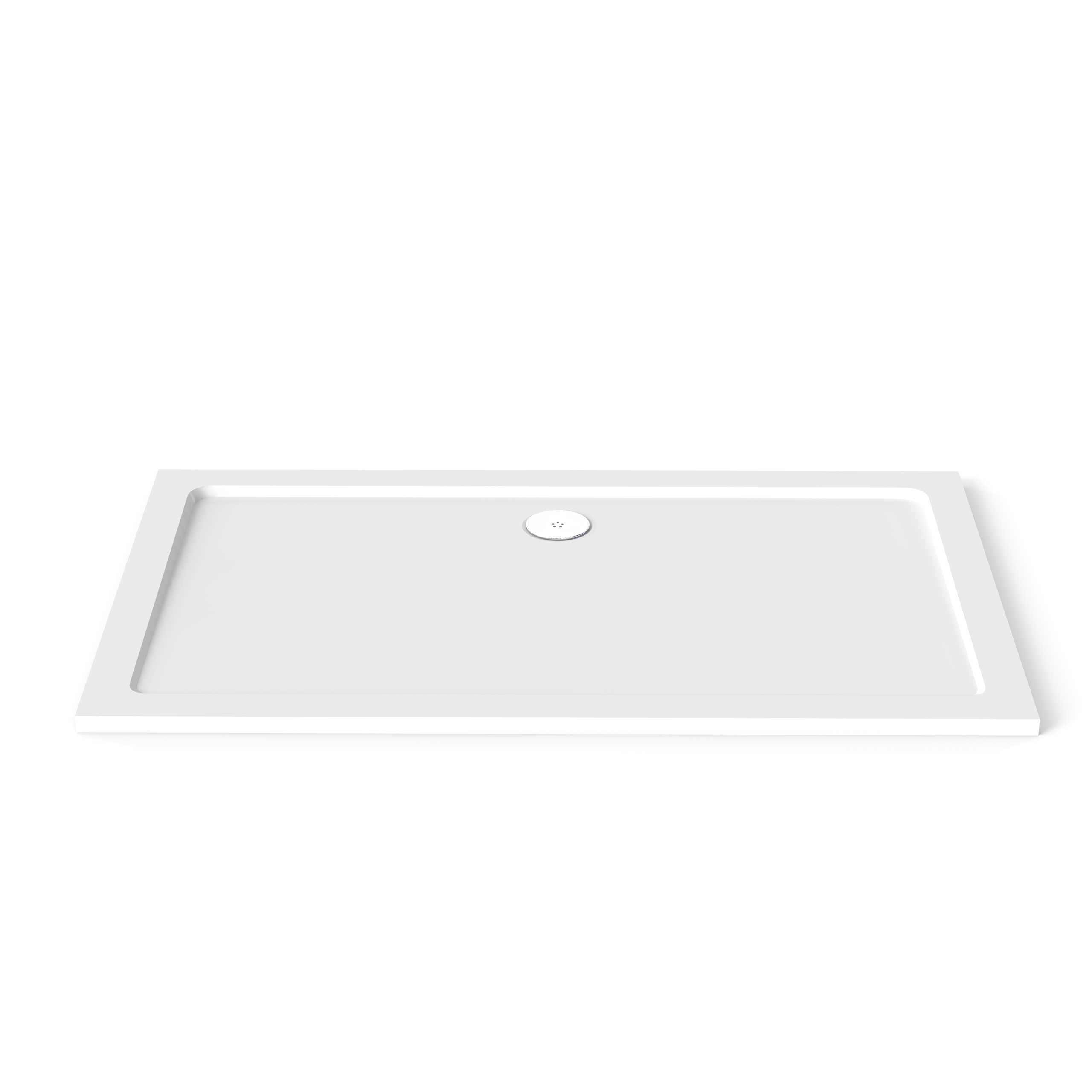 STECHHOMES Simline Rectangle Square Stone Shower Tray Free Waste Trap — Size: 800 x 700mm Rectangle